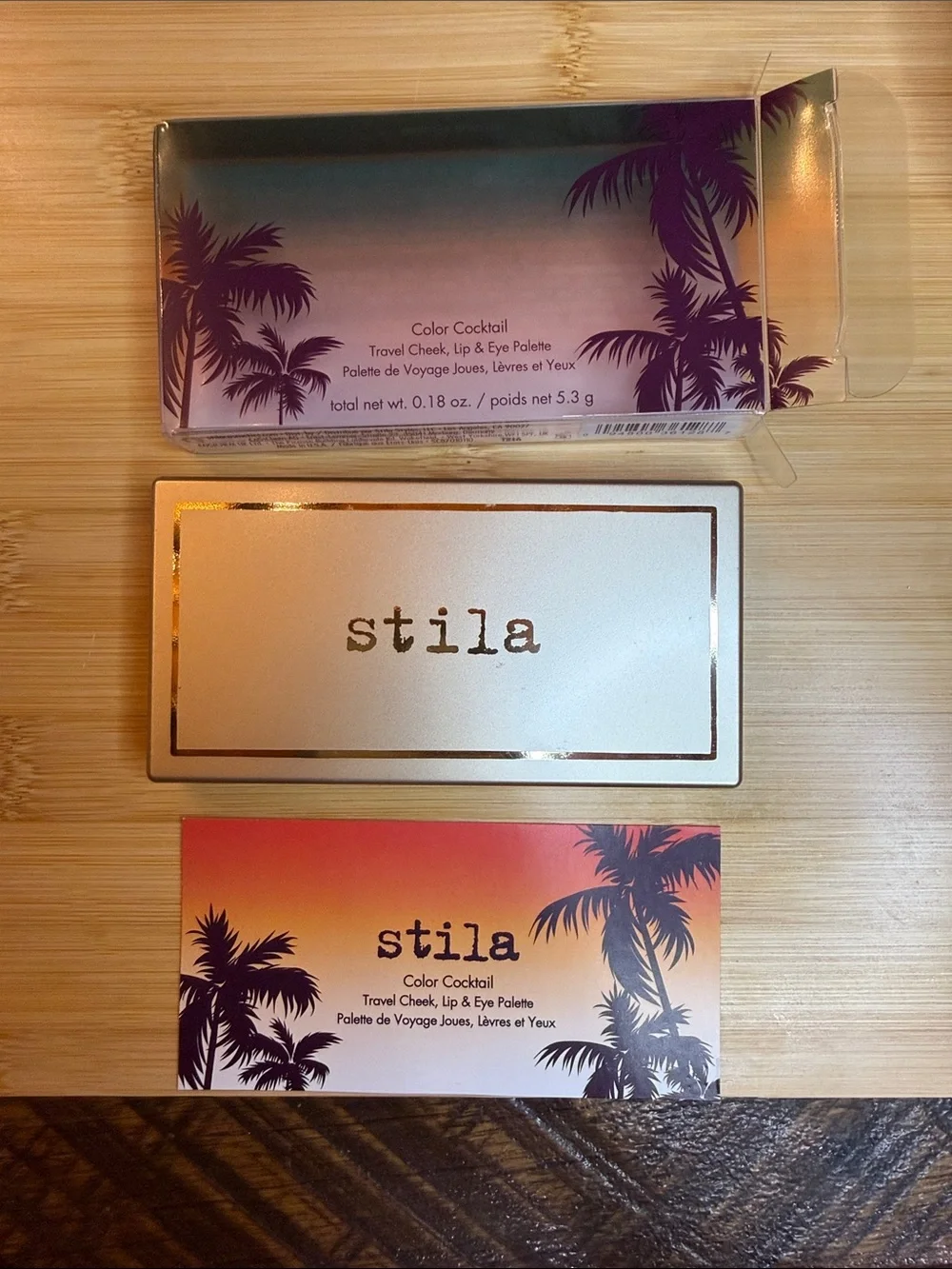 NEW Stila Color Cocktail Travel Cheek Lip Eye Palette Tequila Sunrise NIB